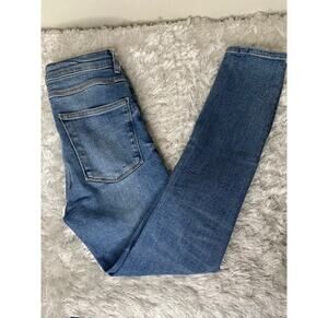 Zara Skinny High Rise Skinny Jeans Sz 6 Ripped Boho Boots Western